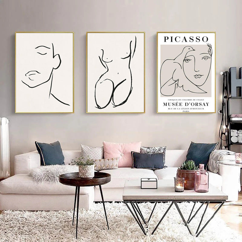 Abstrakte Kunst auf Leinwand im modernen Stil