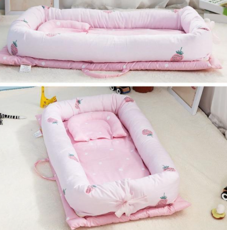 Tragbares Babybettchen aus Baumwolle