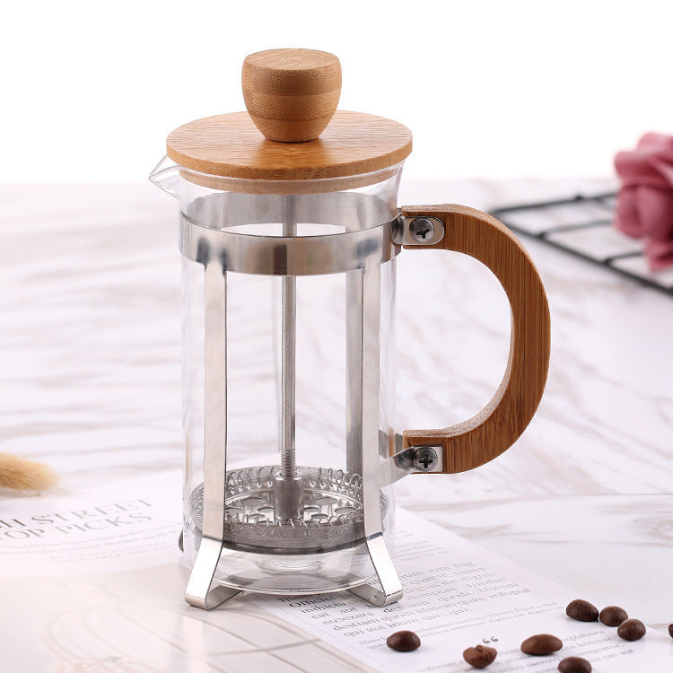 Kultige Handpress- Kanne "Oliva" für Kaffee & Tee