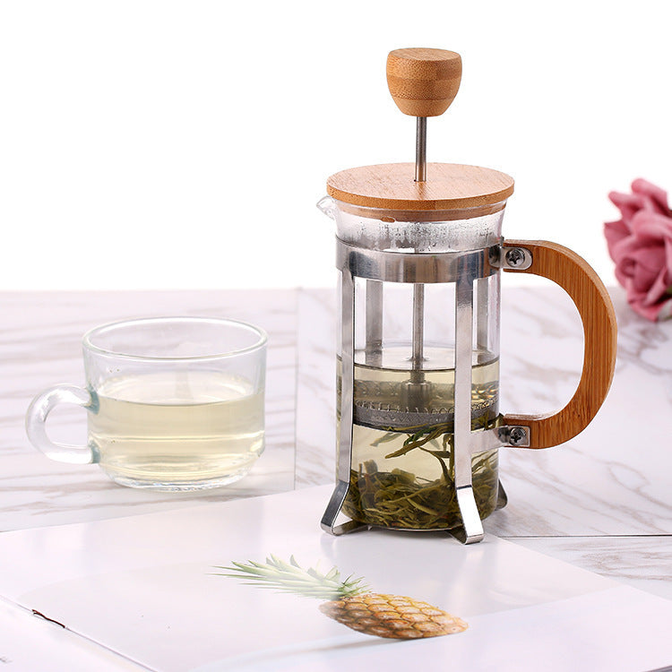 Kultige Handpress- Kanne "Oliva" für Kaffee & Tee