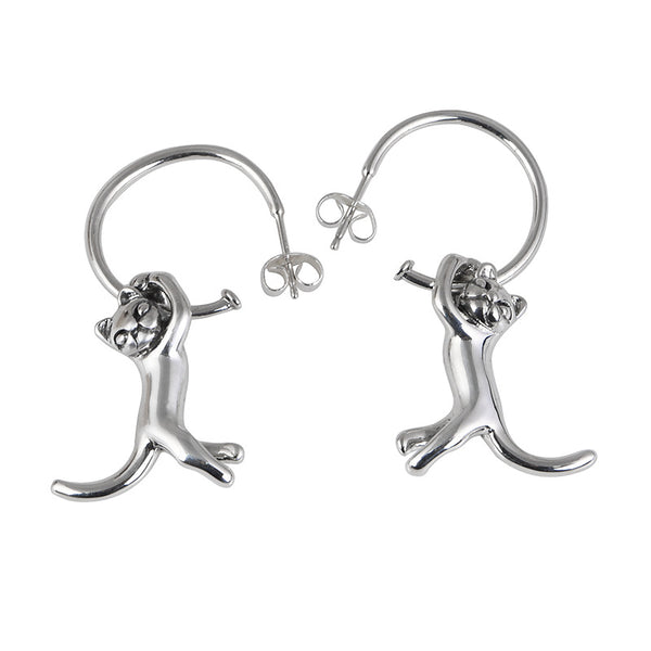 Ohrringe "Katzen" 925er Silber
