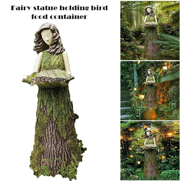 Elfe Statue & Vogelfutterstation