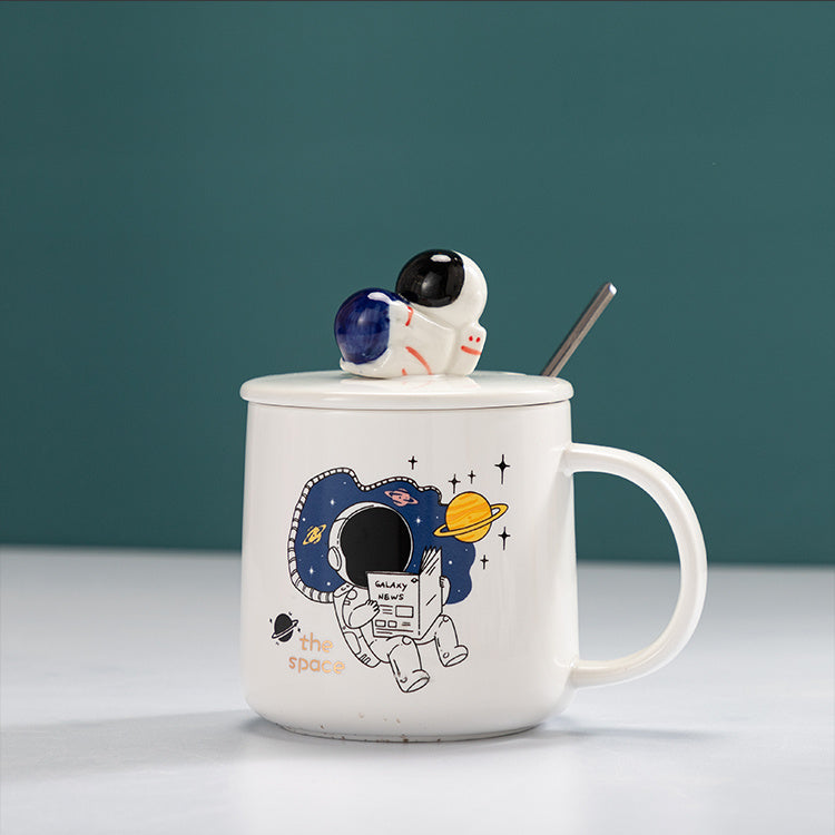 Keramikbowl mit Deckel & Löffel "Astronaut & Planet"
