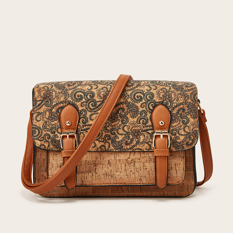 Modische Damen-Umhängetasche mit Print – große Crossbody-Bag aus PU in floralen und grafischen Designs, leicht & geräumig für Alltag und Freizeit.