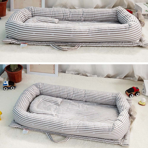 Bequem und sicher: das tragbare Babybettchen aus Baumwolle