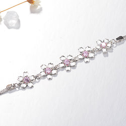 925 Silber Armband  Blütendesign