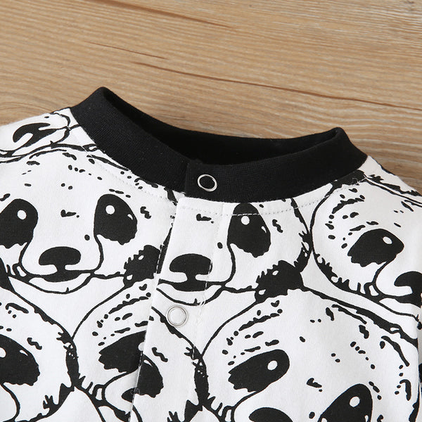 Panda-Bär Strampler mit Mütze