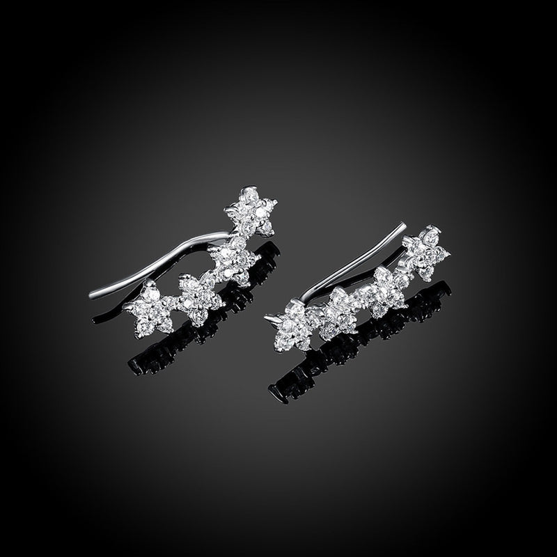 Ohrstecker ´Sternenblumen` , 925 Silber