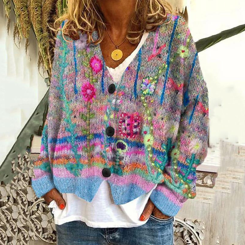 Weihnachts- Strickjacke, Cardigan handgearbeitet