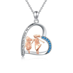 925 Sterling Silber Herz-Kette – Always My Sister, Forever My Friend