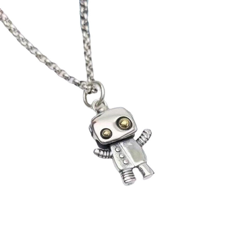 Halskette 925 Silber, Roboter- Männchen