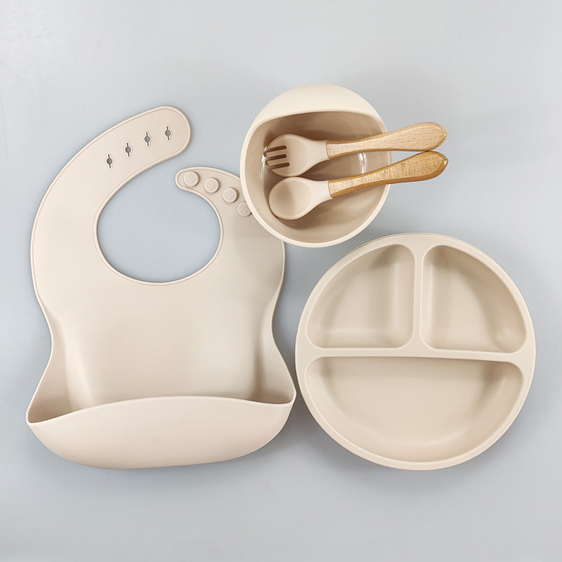 Baby 5tlg. Geschirr Set & Besteck aus Silikon