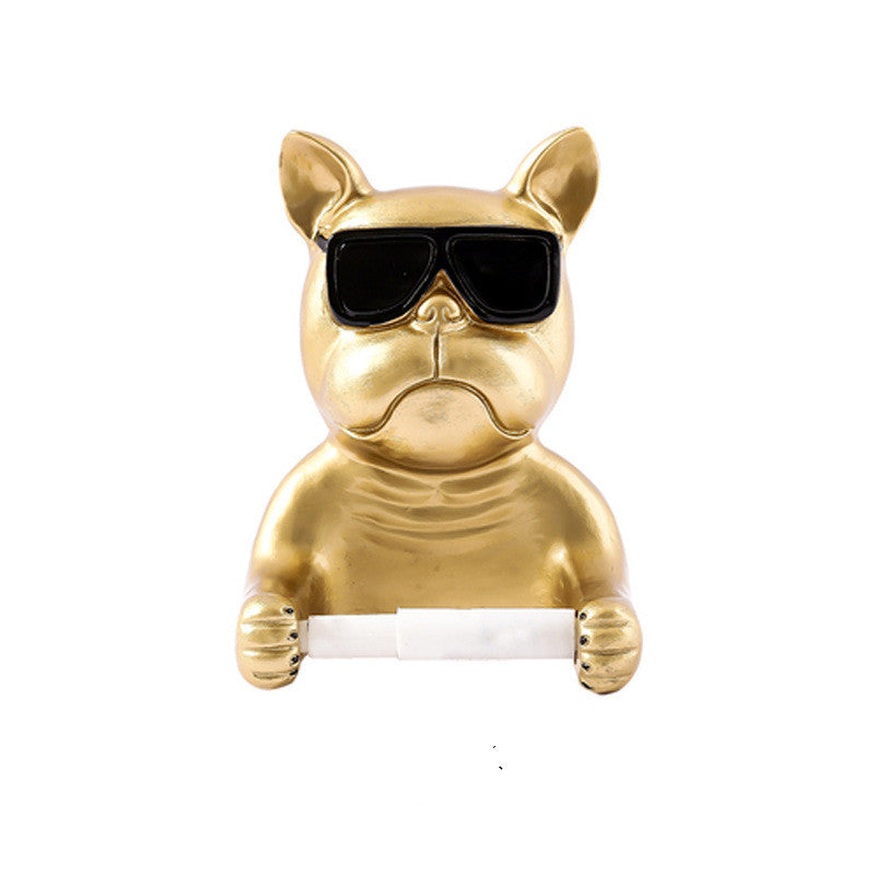 Design Franz. Bulldogge Toilettenpapierhalterung