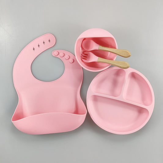 Baby 5tlg. Geschirr Set & Besteck aus Silikon