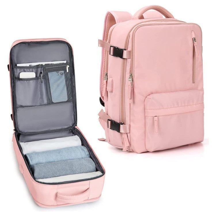 Vielseitig funktionelle Reise-Tasche, Bagpack – Minimal & Smart, Reisen im Flugzeug