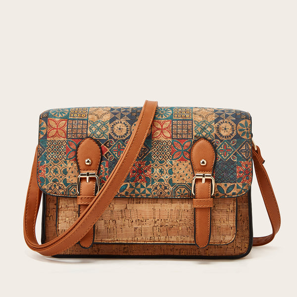 Modische Damen-Umhängetasche mit Print – große Crossbody-Bag aus PU in floralen und grafischen Designs, leicht & geräumig für Alltag und Freizeit.