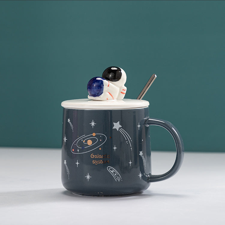 Keramikbowl mit Deckel & Löffel "Astronaut & Planet"